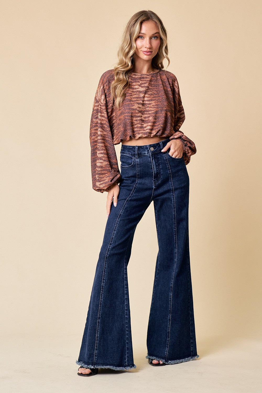 WIDE LEG PALAZZO FIT JEANS W2472PIA – Wisteria Lane