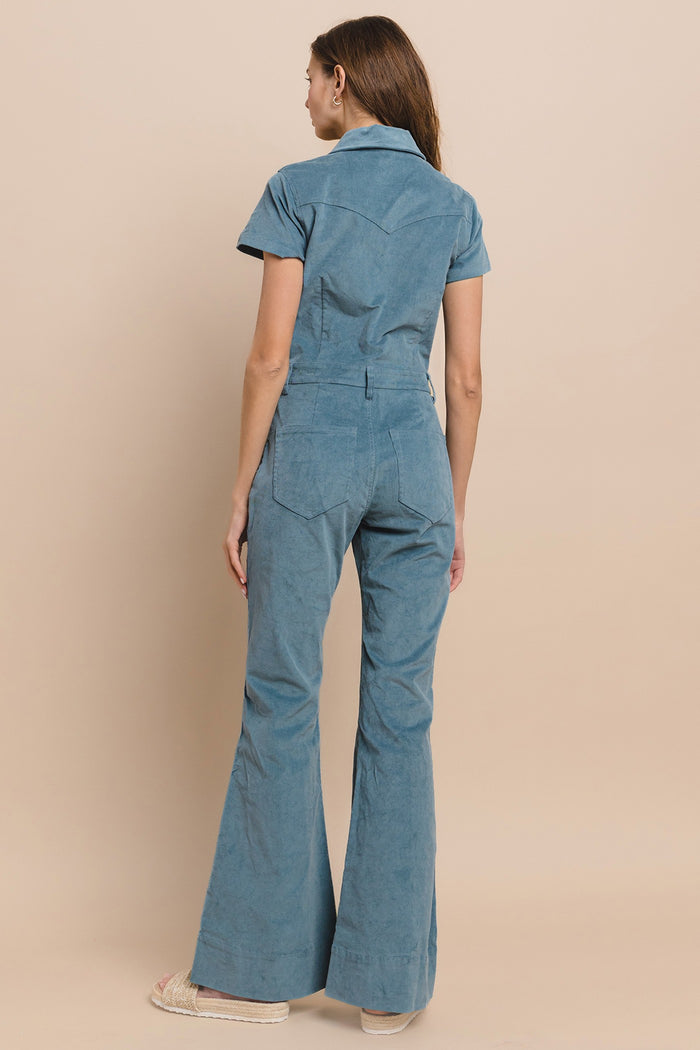 BOHO STRUCTURED CORDUROY JUMPSUIT W4330RIC