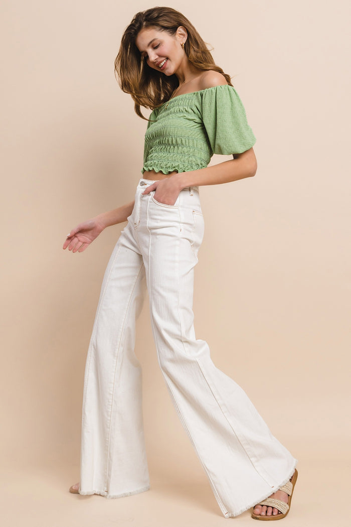 WIDE LEG PALAZZO FIT JEANS W2472PIA