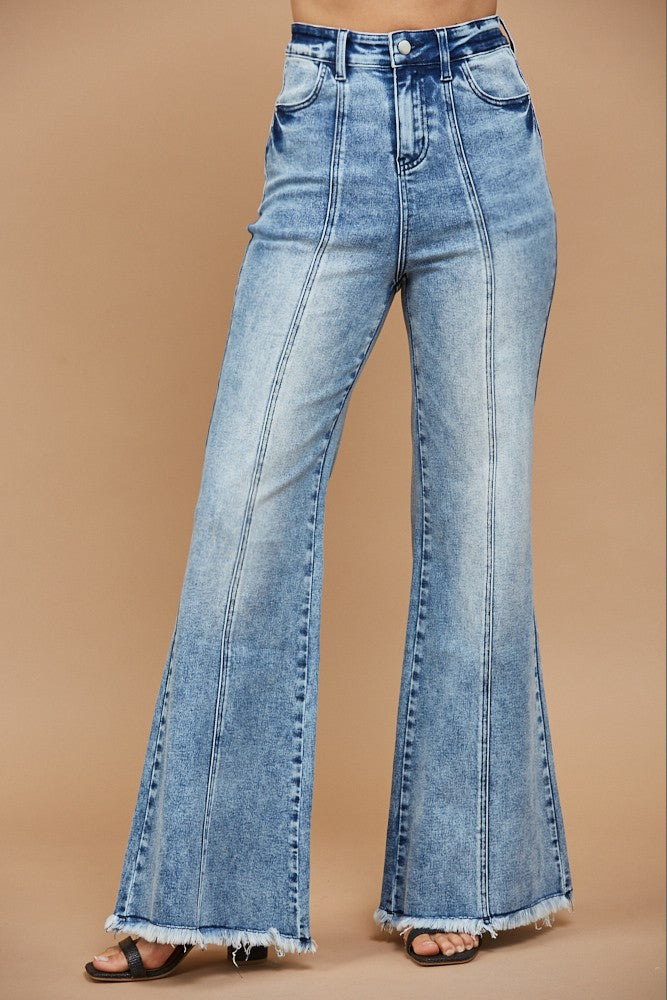 WIDE LEG PALAZZO FIT JEANS W2472PIC