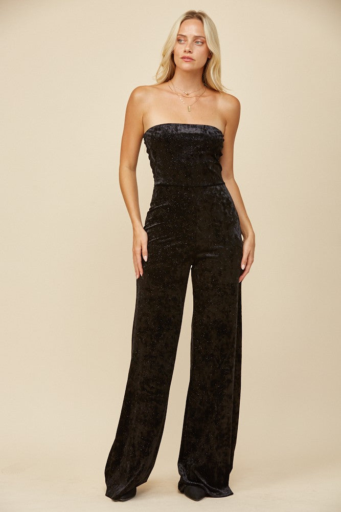 TUBE VELVET JUMPSUIT W4437RA