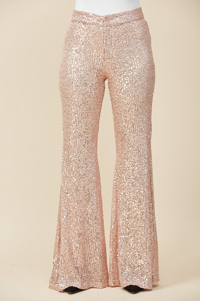 JUNIOR SEQUINS FLARED PANTS W2405PIA