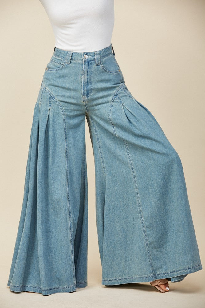 WIDE BOHO PALAZZO FIT JEANS W2436PIA