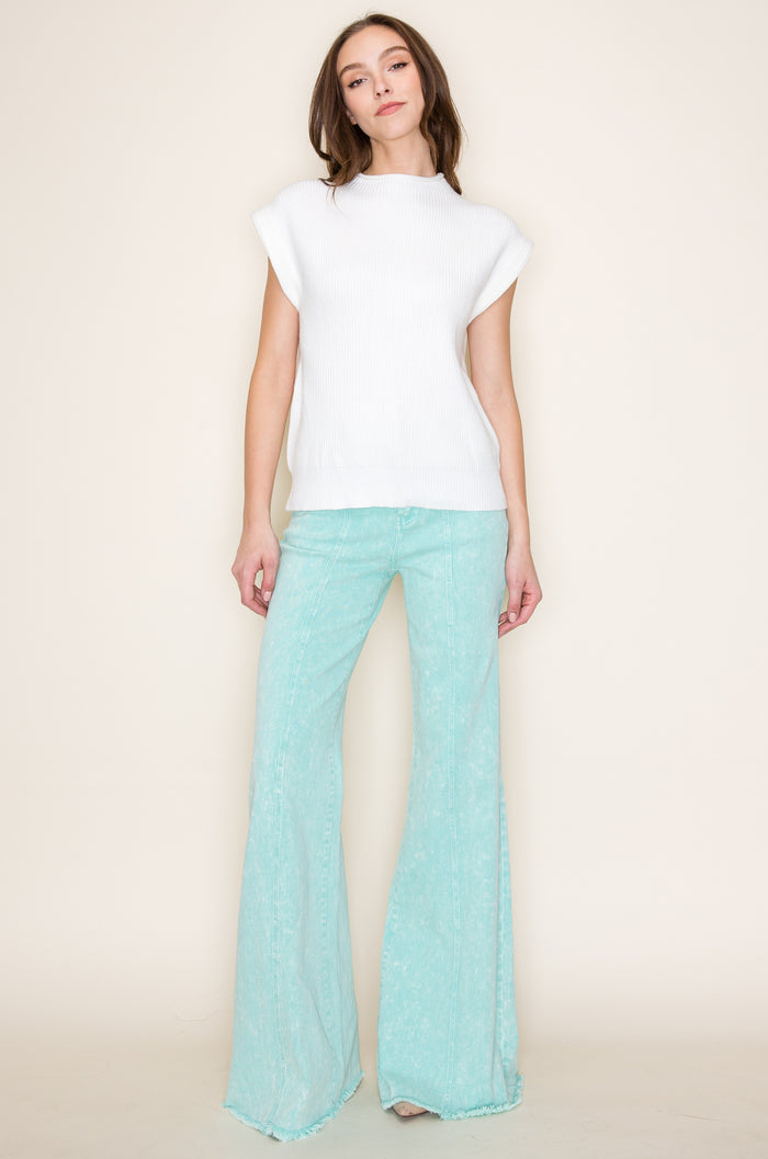 WIDE LEG PALAZZO FIT JEANS W2472PIB