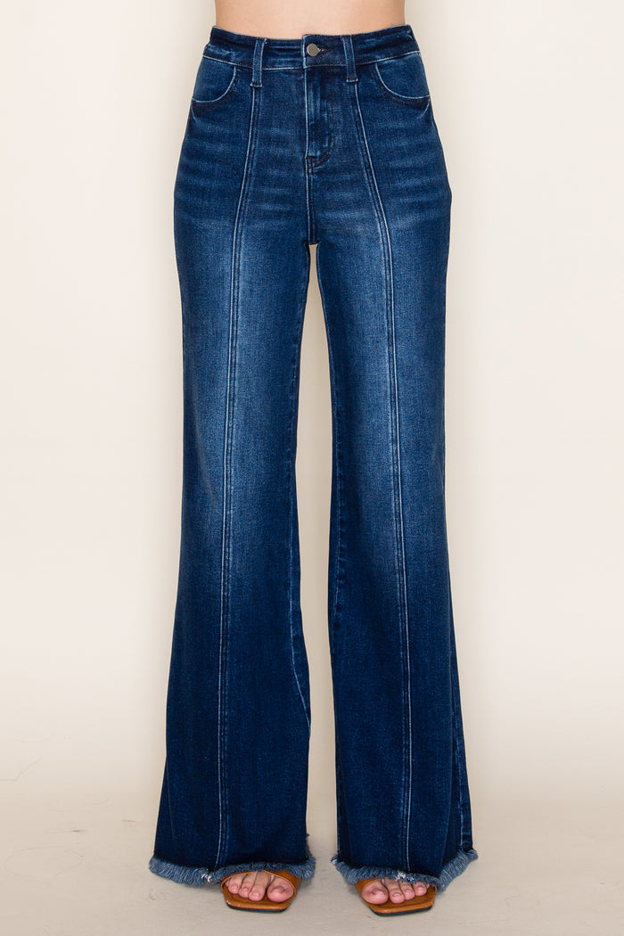 WIDE LEG PALAZZO FIT JEANS W2472PIC